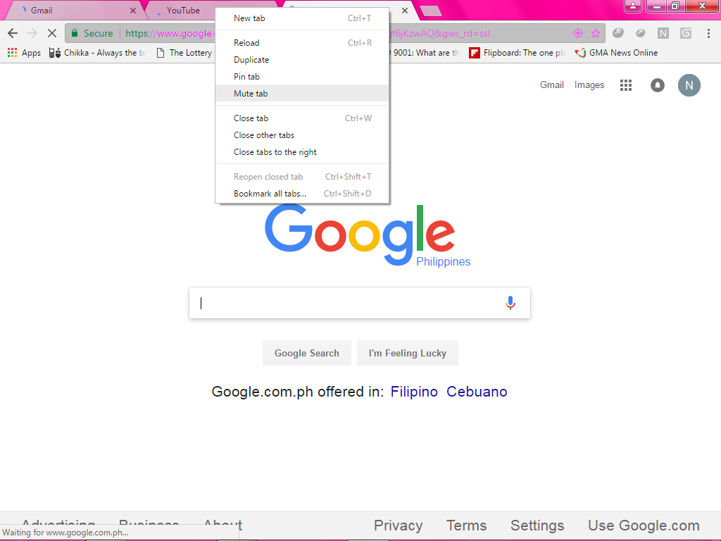 Mute tabs in Google Chrome