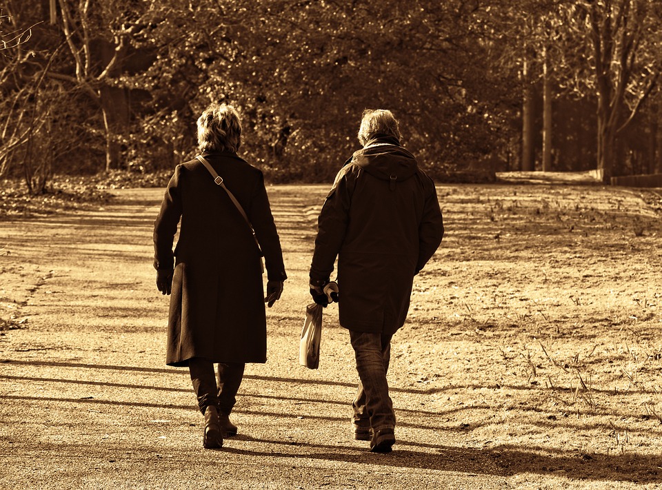 Couple Walking Silently