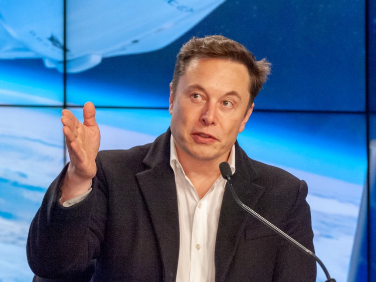 Elon Musk presenting