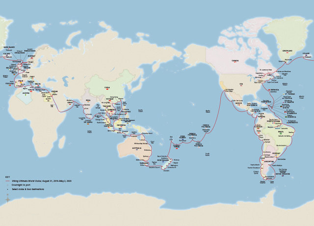 8-month cruise route